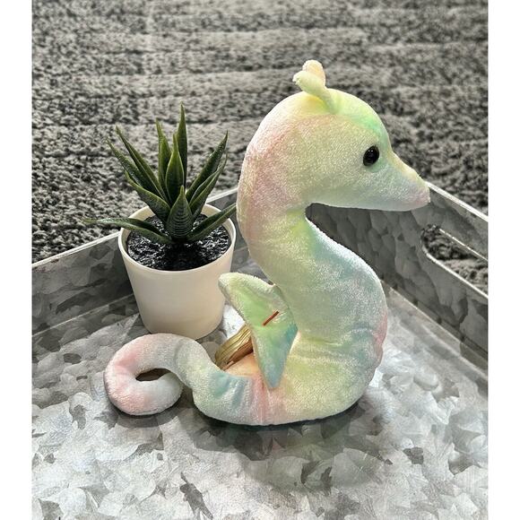 TY NEON The‎ Seahorse Beanie Baby (1999) With Tag, NEW (hh) - Picture 3 of 4